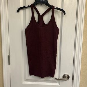 Lululemon Ebb to street tank, maroon, size 6